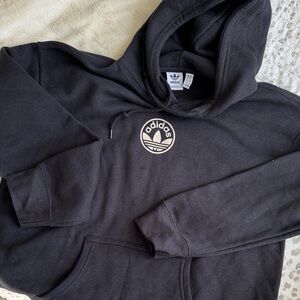 Adidas  women's Black Hoodie Sweatshirt with Trefoil Logo